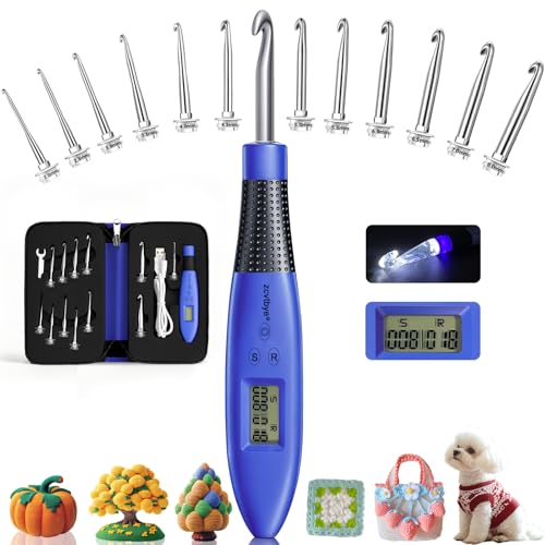 Compteur de points numérique intégré sur ce crochet lumineux rechargeable à manche ergonomique
