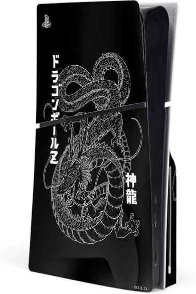 Skinit Decal Gaming Skin Compatible with PS5 Slim Disk Console - Officially Licensed Dragon Ball Z Negative Shenron Design