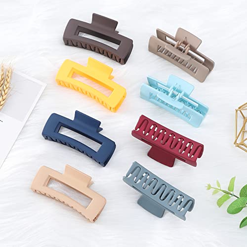 Luraseea 15 Pack Hair Claw Clips Big 4.1 Inch Rectangular for Women and Girls Non-slip Banana Jaw