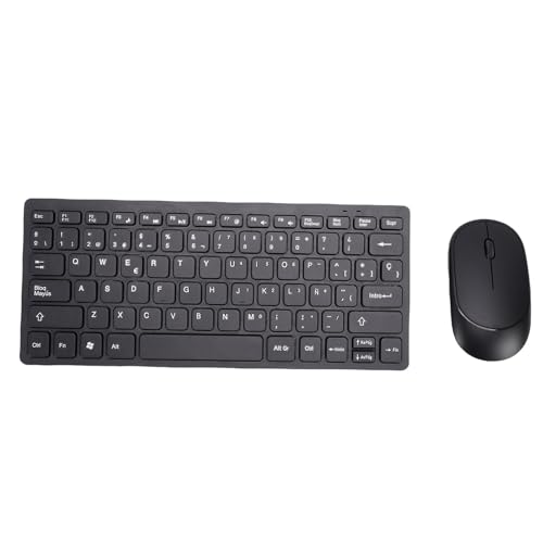 Teclado inalámbrico español de 78 teclas combo con ratón silencioso Fockety
