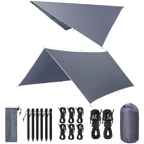 VOSOIR Tarp 3x3M Wasserdicht, Ultraleicht Camping Zeltplane, mit...