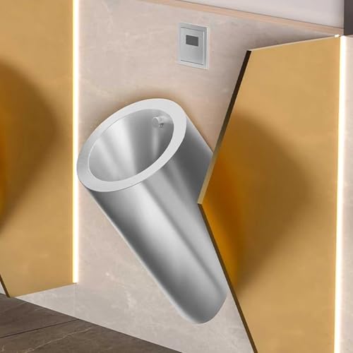 男性用ステンレス製壁掛け小便器 - こぼれ防止インテリジェントセンサーコーナー小便器(家庭用・業務用トイレ用)