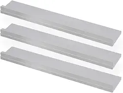 KIT 3 Prateleiras Quadros Fotos 60x10 Madeira MDF Brancas + Suporte Invisível