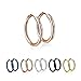Produktbild Treuheld® | Runde Creolen Ohrringe aus medizinischem Edelstahl | 16mm | Roségold | Schmale Klappcreolen für Damen und Herren | Set/Paar
