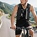 Aymzbd Running Vest Pack Adjustable Straps Phone Pockets 4L Running Backpack Vest for Traveling Riding Camping, Black