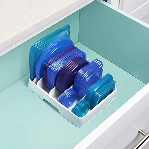YouCopia StoraLid Food Container Lid Organizer, Large, White