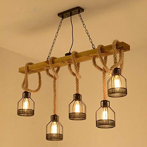 Plafond pendentif lumière industriel rétro métal avec cage E27