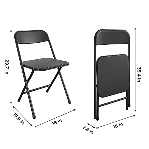 Coscoproducts Cosco Indoor/Outdoor Solid Resin Folding Table & Chair Dining Set, Perfect For Everyday Use, Hosting, Game Night, Or Holiday Celebrations, 5-Piece, Black #TOP4