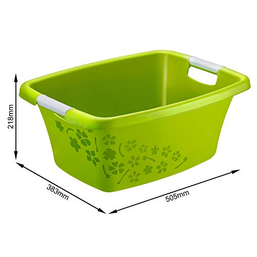 Rotho Flowers Vasca da Bucato con 2 Maniglie