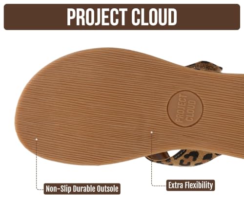 Image of Project Cloud Wedge Sandals for Women 2026 - Comfortable Soft & Plush Insole Strappy Womens Sandals with Lightweight and Non-Slip Durable Outsole