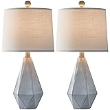 PoKat 20.25' Rustic Farmhouse Table Lamp Sets of 2 for Living Room Bedroom Grey Contemporary Classic...