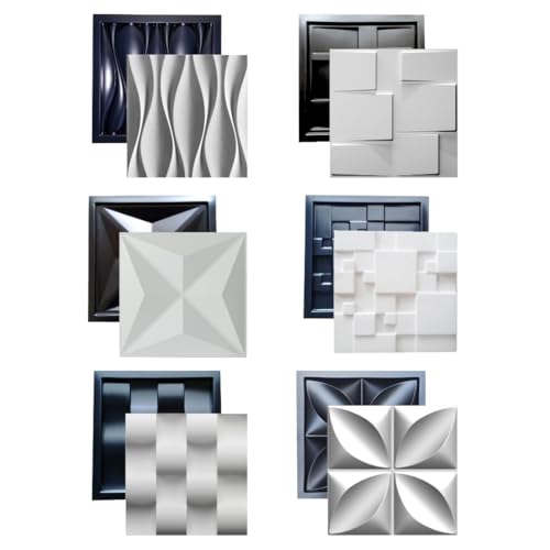 Kit Formas de Gesso 3D e Cimento ABS Molde pra Revestimento de Parede FDG Painel Decorativo
