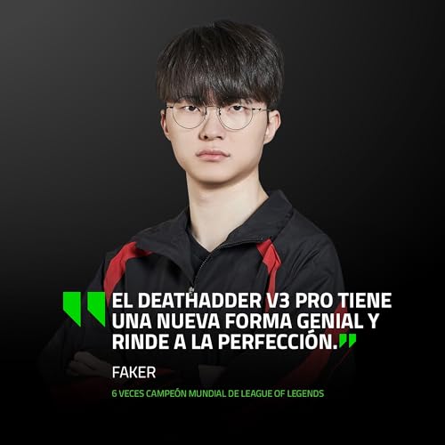 Ratón para Esports Razer DeathAdder V3 Pro Negro Sensor Focus Pro 30k PPP Dongle Inalámbrico 3