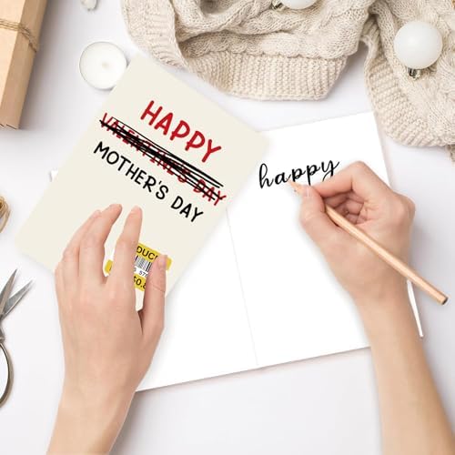 PUGAILA Hilarious Mother's Day Card to Wife from Husband, Happy Mothers Day Gifts for Mom Stepmom Grandmom Mother-in-law Grandma Girlfriend Her, Funny Price Tag Greeting Card from Daughter Son Kids Friend, with Envelope