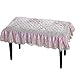 QPZK Lace Piano Bench Cover, Not-Slip Piano Stool Cushion, Piano Bench Pad, Square Stool Pad Chair Cover, Indoor Outdoor Long Seat Cushion Pads Decorated with Macrame Pink-78x38cm