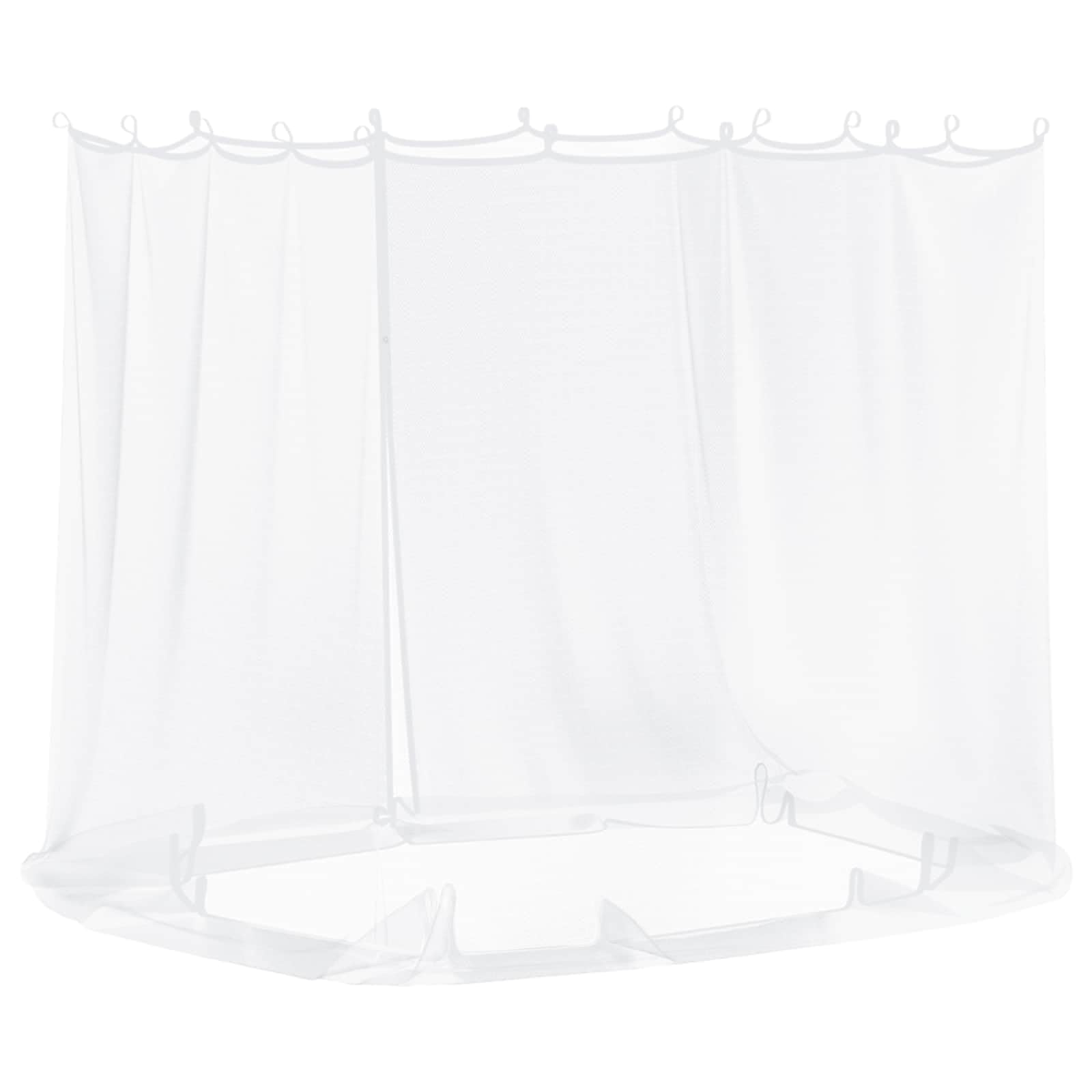 Moustiquaire pour tonnelle 220 Mesh blanc, 2 x 2 x 2 m, polyester, moustiquaire avec fermeture éclair et fermeture pour extérieur, balcon, terrasse