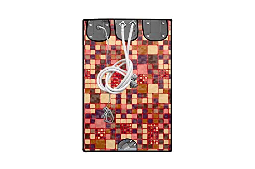 Image of Stylista Washing Machine Cover Compatible for Bosch 9 Kg Fully-Automatic Front Loading WAT28661IN, Abstract Pattern Brown