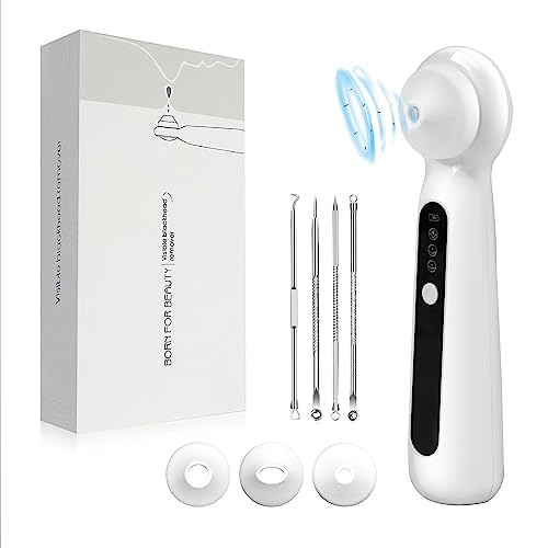 Puntos Negros Limpiador, Succionador de Puntos Negros con 3 Cabezales de Aspiración, 3 Modos Quita Puntos Negros, Recargable por USB Extractor de Puntos Negros, Quita Espinillas y Puntos Negros