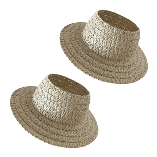 Party Hat for Dolls Empty Top Straw Miniature Straw Doll Dress Decorative Accessory Display Miniature Doll Dress Ecoration Multi