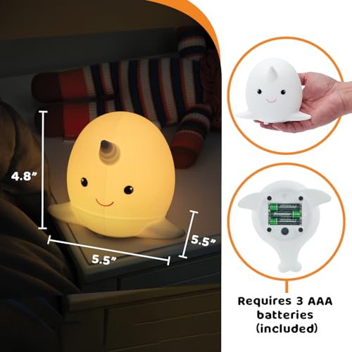 Veilleuse silicone tactile narval pour illuminer la chambre d'enfant avec douceur - 5