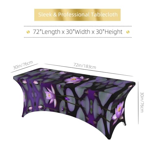 Nappe rectangulaire durable en lotus violet stretch haut de gamme