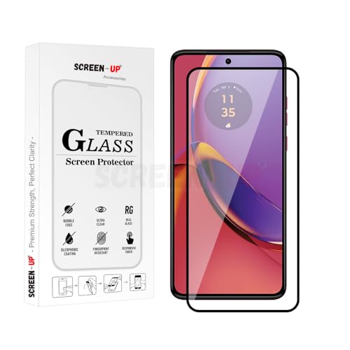 Image of ScreenUp Tempered Glass For Motorola Edge 30 / Moto G72 / Moto G84 - Ultra Clear, 9H Scratch Resistant, Full Coverage, Easy Install Screen Protector