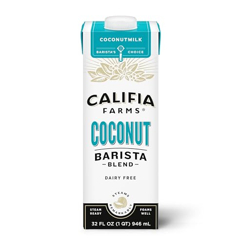 Califia Farms - Coconut Barista Blend Coconut Milk, 32 oz, Shelf Stable, Dairy Free, Plant Based,...