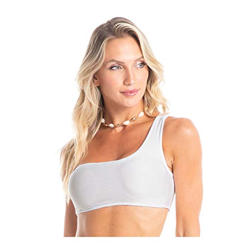 Top De Um Ombro Só Amalfi Branco/G