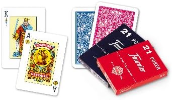 Fournier Baraja de 43 Poker Español 21 Naipes Tuck Case - Baraja Poker