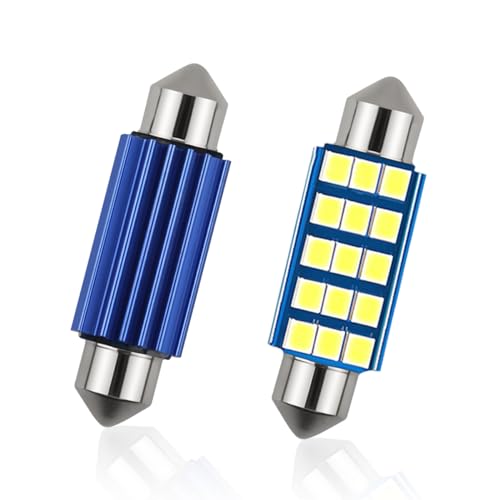 578 LED Bulbs Extremely Bright 1200LM 2835 Chipsets for LED Interior Dome Map Door Lights 1.6 6000K Led Interior Car Festoon Bulbs Replacement 211-2 212-2 569 6411 6451 41mm 42mm (White 2 PCS)
