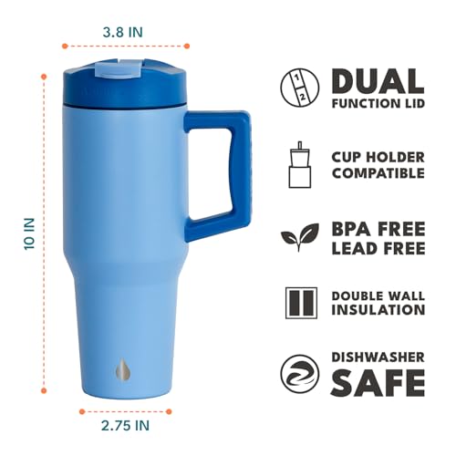 Image of Elemental 100% Leak Proof 32oz Tumbler with Handle & Straw Travel Mug