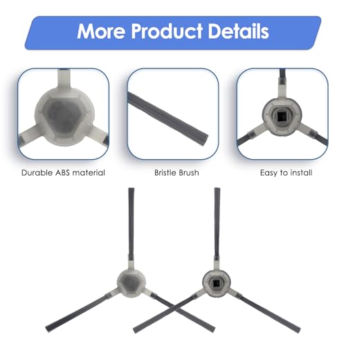 Image of (10 Pack) M2 Pro Replacement Side Brushes Compatible with Lefant M2 Pro / M2S Pro / M1 / M310 / M210 / M210B / M213S Robot Vacuum, Side Brush Kit, Corner Brush Accessories Kit, Vacuum Attachments Brushes