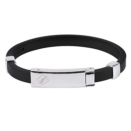 Silikonarmband, silikonarmband, justerbart antistatiskt handledsband, fitness negativa joner vattentät handledsrem (svart)