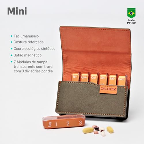 Porta Comprimidos PILBOX Mini Taupe