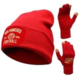 Vintage Classic Skull Cap Beanie Hat Cuffed Winter Hat Knit Comes with Warm Gloves Gifts for Men Women Fans