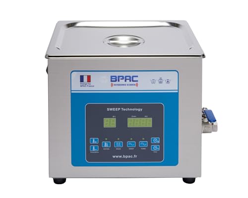 BPAC Nettoyeur Ultrasons Pro avec Cuve 10 Litres - Turbo + Sweep + Degas - Nettoyeur Ultrason Puissance 240 W - Appareil Ultrasons Professionnel - Marque...
