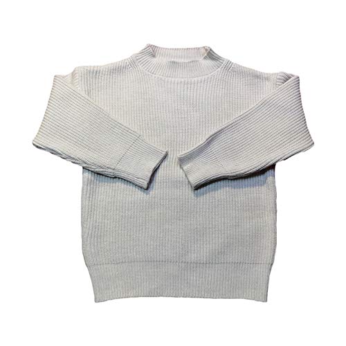 Baby Boy Girl Toddler Knit Sweater Crewneck Knitwear Thick Warm Pullover Tops Casual Long Sleeve Winter Clothes (Beige)