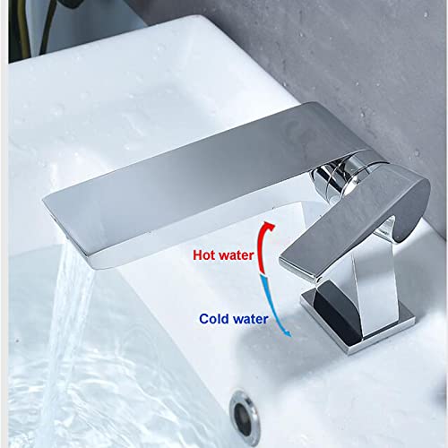 Robinet de lavabo cascade anti éclaboussure à trou unique