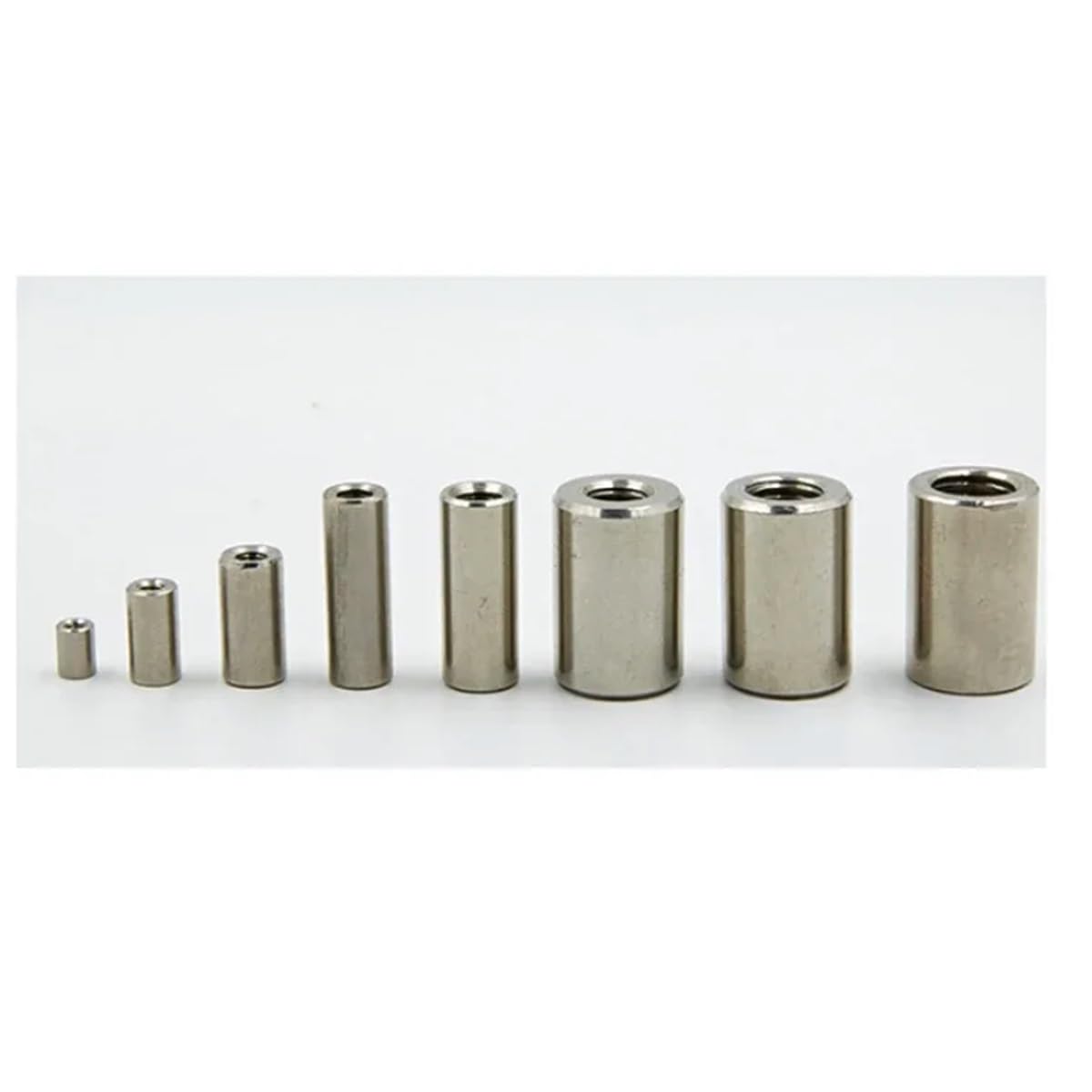 M6 304 Stainless Stee Round Coupling Nut Cylindrical Connector Coupling Nut ID 6mm OD 16mm(M6x16x35)