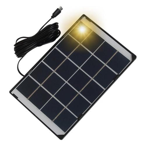 Portable Solar Charger – Polysilicon 21x13.5cm 30W 5V Type-C | Outdoor Security Camera Charging Panel Power Bank | Lantern Fan Supply for Outage Tent Hiking Fishing Camping Travel