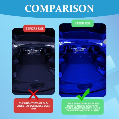 10 luces LED para visera de auto, color azul hielo miniatura 3