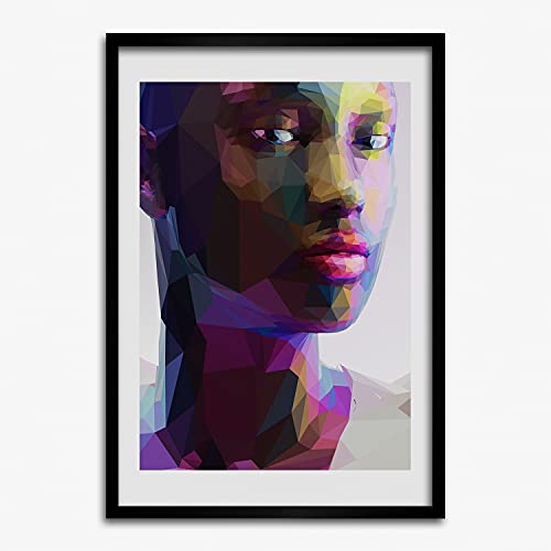 Cadre en bois 50x70 cm Tulup abstraction de femme pour sublimer un salon contemporain