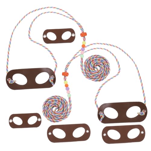 2個 調節可能なトカゲリード小動物ハーネス爬虫類用 (ブラウン) カメレオン モルモット用ケージクリーナー モルモットの檻 ハンモック 鎖 ペットクリーナー ケージアクセサリー プ Hohopeti