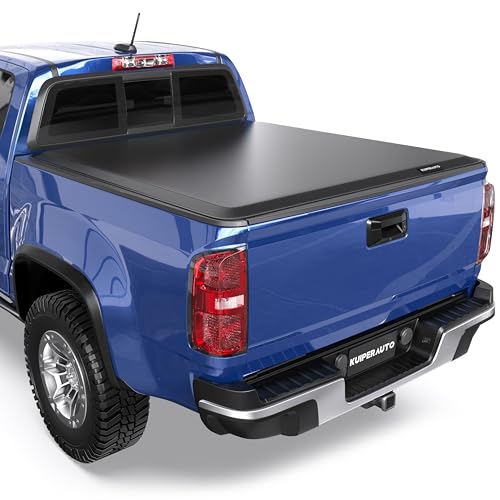KUIPERAUTO 6FT Roll-Up Soft Vinyl Truck Bed Tonneau Cover Compatible