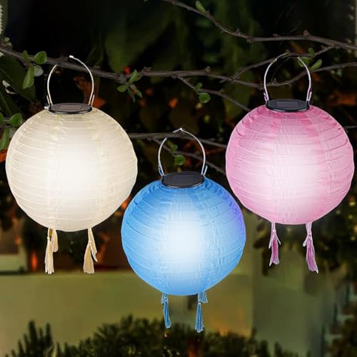 3 Stück Solar Lampions Außen Wetterfest, Solar Led Laterne Wasserdicht, Solarlaterne Für Außen Hängend, Solarlampen Für Außen, Für Garten, Hof, Balkonen 3 Stück Solar Lampions Außen Wetterfest, Solar Led Laterne Wasserdicht, Solarlaterne Für Außen Hängend, Solarlampen Für Außen, Für Garten, Hof, Balkonen