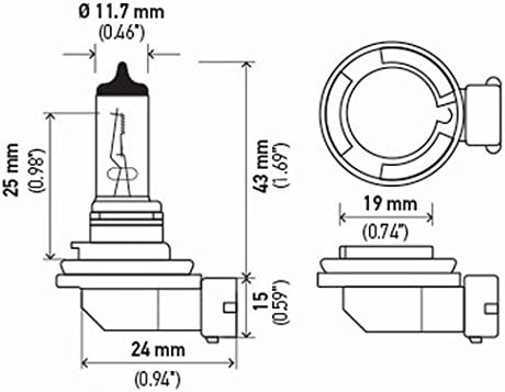 HELLA H11LL Long Life Bulb, 12V, 55W