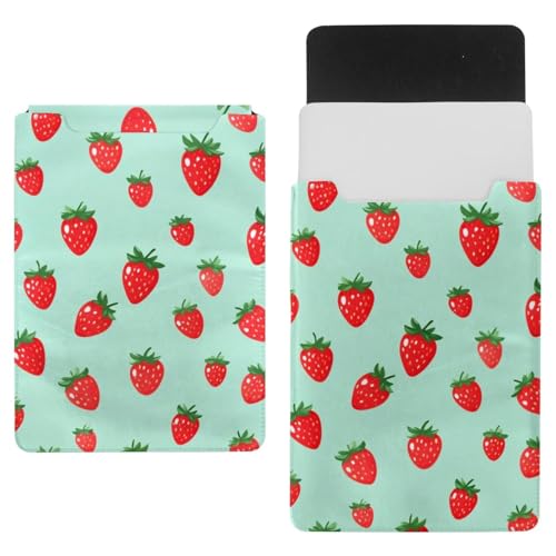 Funda para ordenador portátil de 35 x 25,9 cm con estampado de fresas y protector acolchado