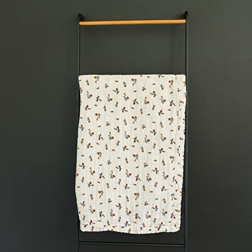 Image of Cream Floral Muslin Quilt