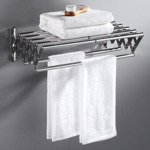 Porte-serviettes extensible et étendoir mural pliable pour gagner de la place - 5