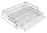 FLAMETOP Foldable Sliding 4 Tiered Jerky Rack Extension Cooking Space Applicable to Barrel Style...